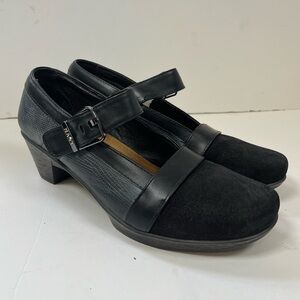 NAOT Dashing Suede Reptile Print Leather Mary Jane Pumps 8